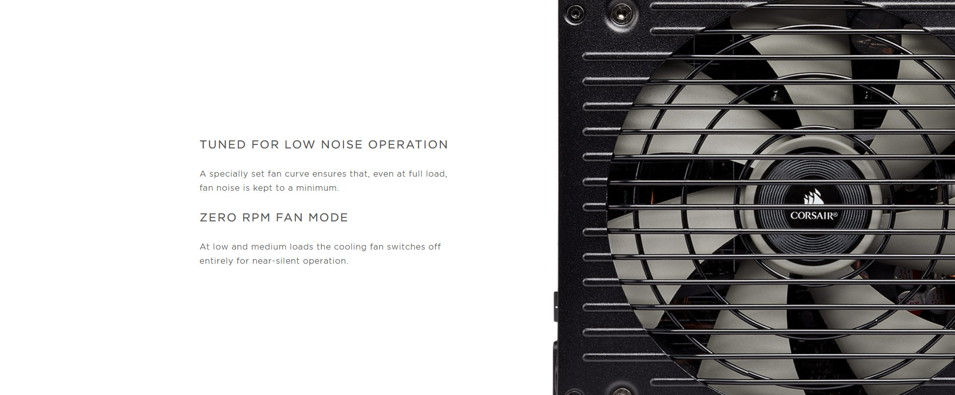 Nguồn Corsair RM850x 850W (80 Plus Gold/ Màu Trắng/Full Modul) giới thiệu low noise